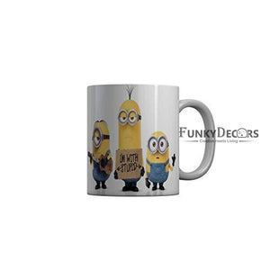 Funkydecors 3D Minion Cartoon Ceramic Mug 350 Ml Multicolor Mugs