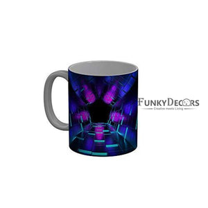 Funkydecors 3D Pattern Ceramic Mug 350 Ml Multicolor Mugs