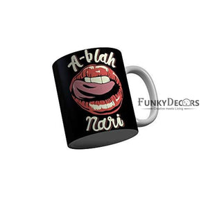 Funkydecors A Blah Nari Aditi Mittal Standup Comedy Ceramic Mug 350 Ml Multicolor Mugs