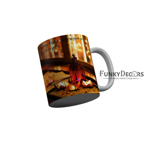 FunkyDecors A very happy and prosperous diwali to you Happy Diwali Ceramic Mug, 350 ML, Multicolor Diwali Mug FunkyDecors