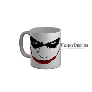Funkydecors Angry Face White Ceramic Coffee Mug 350 Ml Mugs