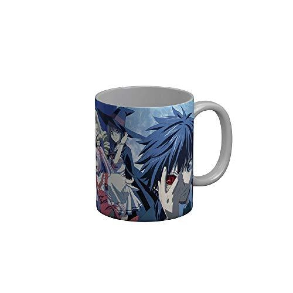 Funkydecors Anime Girl Gothic Cat Ceramic Mug 350 Ml Multicolor Mugs