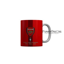 Load image into Gallery viewer, FunkyDecors Arsenal Premier League Red Ceramic Coffee Mug Football Logo Mug FunkyDecors
