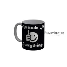Load image into Gallery viewer, FunkyDecors Attitude Vs Everything Black Funny Quotes Ceramic Coffee Mug, 350 ml Mug FunkyDecors

