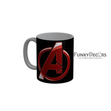 Load image into Gallery viewer, FunkyDecors Avengers Black Ceramic Coffee Mug, 350 ml
