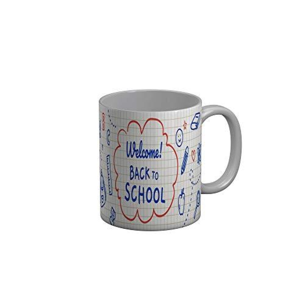 Funkydecors Back To School Childhood Memories Ceramic Mug 350 Ml Multicolor Mugs
