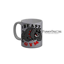 Load image into Gallery viewer, Funkydecors Beast Gym Grey Funny Quotes Ceramic Coffee Mug 350 Ml Mugs
