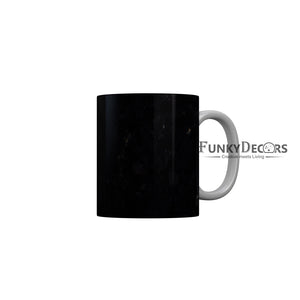 FunkyDecors Black Marble Pattern Ceramic Coffee Mug