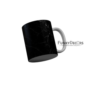 FunkyDecors Black Marble Pattern Ceramic Coffee Mug