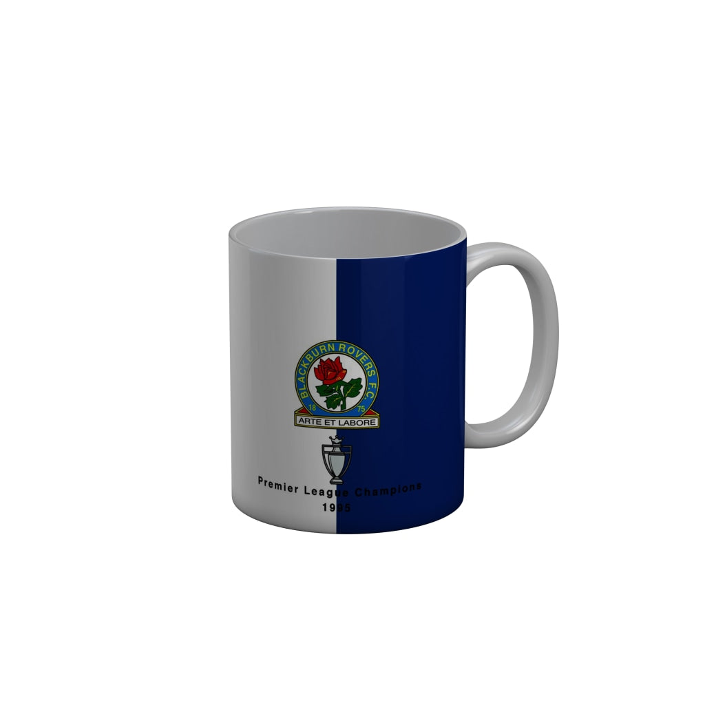 FunkyDecors Blackburn Rovers FC Blue White Ceramic Coffee Mug