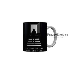 Funkydecors Blackstrablues Music Lover Ceramic Mug 350 Ml Multicolor Mugs