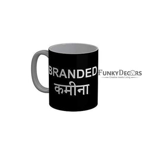 Funkydecors Branded Kamina Black Quotes Ceramic Coffee Mug 350 Ml Mugs