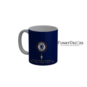 FunkyDecors Chelsea Football Club Premier League Champions Blue Ceramic Coffee Mug