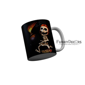 FunkyDecorsClash and Clans Black Funny Quotes Ceramic Coffee Mug, 350 ml