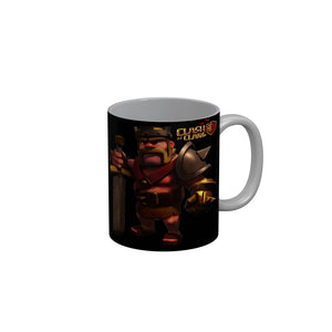 FunkyDecors Clash of Clans Black Ceramic Coffee Mug, 350 ml