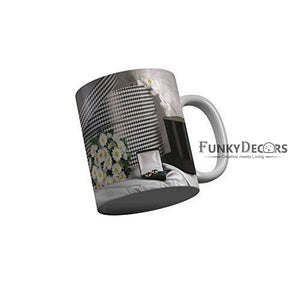 Funkydecors Congratulations Happy Anniversary Ceramic Mug 350 Ml Multicolor Mugs
