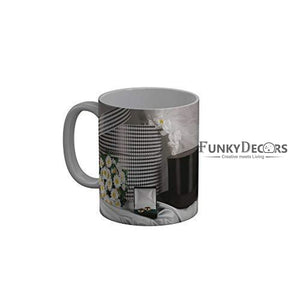 Funkydecors Congratulations Happy Anniversary Ceramic Mug 350 Ml Multicolor Mugs