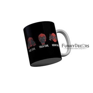Funkydecors Deadpool Cartoon Ceramic Mug 350 Ml Multicolor Mugs