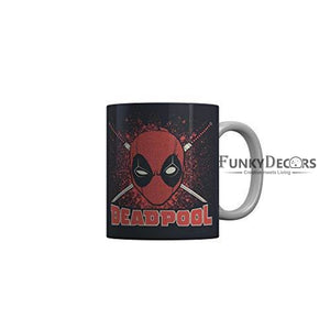 Funkydecors Deadpool Cartoon Ceramic Mug 350 Ml Multicolor Mugs