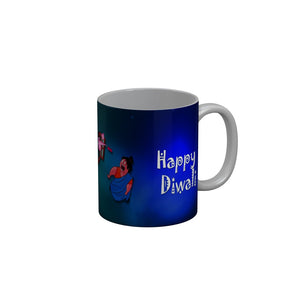 FunkyDecors Diwali Wishes Happy Diwali Special Diwali Ceramic Mug, 350 ML, Multicolor