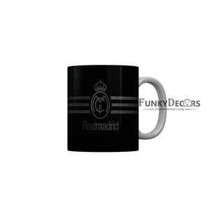 FunkyDecors FC Realmadrid Black Ceramic Coffee Mug