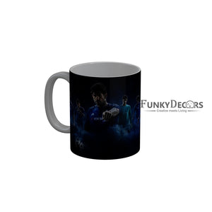 FunkyDecors Football Team Players Black Ceramic Coffee Mug