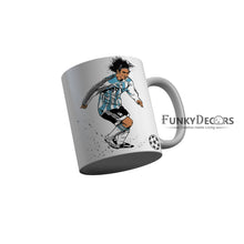 Load image into Gallery viewer, FunkyDecors Footballer White Ceramic Coffee Mug, 350 ml

