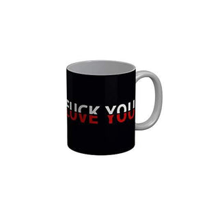 Funkydecors Fuck You Black Funny Quotes Ceramic Coffee Mug 350 Ml Mugs