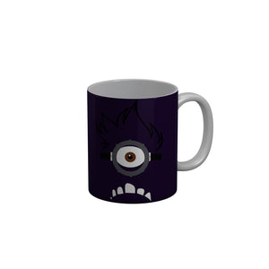 FunkyDecors Funny Minion Purple Ceramic Coffee Mug, 350 ml