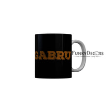 Load image into Gallery viewer, FunkyDecors Gabru Black Quotes Ceramic Coffee Mug, 350 ml
