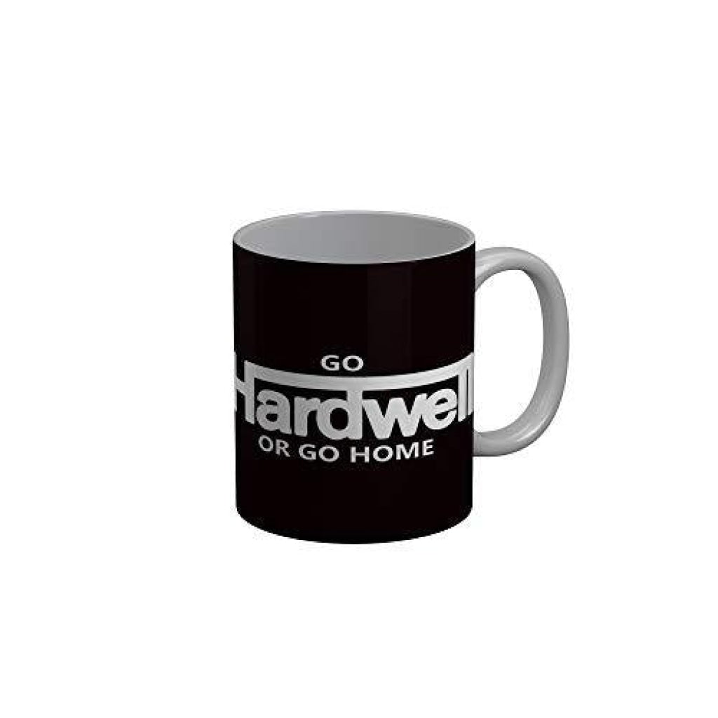 Funkydecors Go Hardwell Or Home Black Motivational Quotes Ceramic Coffee Mug 350 Ml Mugs