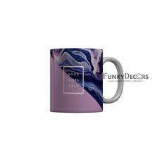 Load image into Gallery viewer, FunkyDecors Good Vibes Only Blue Pink Marble Pattern Ceramic Coffee Mug
