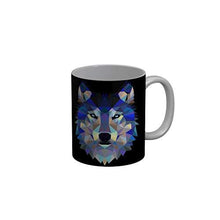Load image into Gallery viewer, Funkydecors Graphical Lion Face Black Ceramic Coffee Mug 350 Ml Mugs
