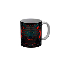 Load image into Gallery viewer, Funkydecors Graphical Lion Face Black Ceramic Coffee Mug 350 Ml Mugs
