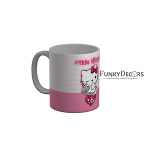 FunkyDecors Hello Kitty Angel Pink Cartoon Ceramic Coffee Mug