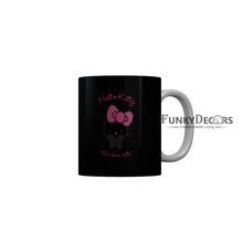 Load image into Gallery viewer, FunkyDecors Hello Kitty We Love Cute Black Cartoon Ceramic Coffee Mug
