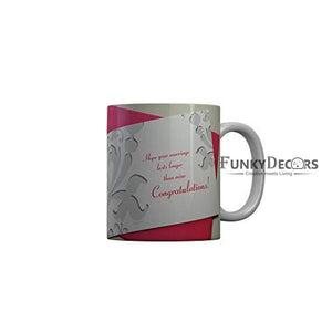 Funkydecors Hope Your Marriage Lasts Longer Than Mine Congratulations Happy Anniversary Ceramic Mug