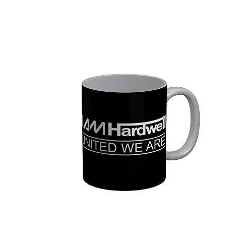 Funkydecors I Am Hardwell United We Are Black Motivatonal Quotes Ceramic Coffee Mug 350 Ml Mugs