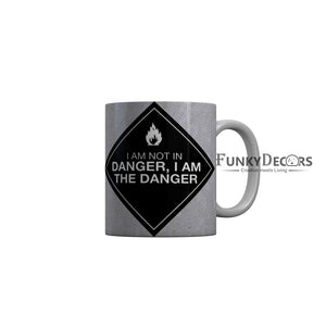 FunkyDecors I Am Not In Danger I Am The Danger Quotes Ceramic Coffee Mug, 350 ml