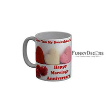 Load image into Gallery viewer, Funkydecors I Love You My Sweetheart Happy Marriage Anniversary Ceramic Mug 350 Ml Multicolor Mugs
