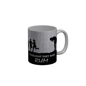 Funkydecors I Thought They Said Rum Funny Quotes Ceramic Coffee Mug 350 Ml Mugs