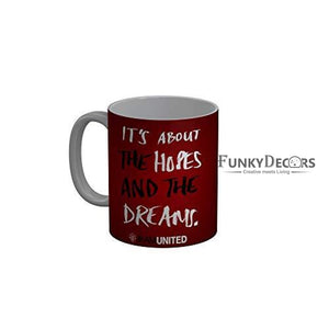 Funkydecors Its About The Hopes And Dreams Red Quotes Ceramic Coffee Mug 350 Ml Mugs