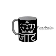 Load image into Gallery viewer, Funkydecors Jaat Black Funny Quotes Ceramic Coffee Mug 350 Ml Mugs
