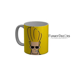 Funkydecors Johnny Bravo Cartoon Ceramic Mug 350 Ml Multicolor Mugs