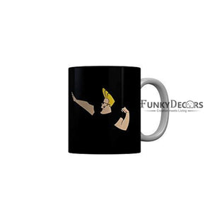 Funkydecors Johnny Bravo Cartoon Ceramic Mug 350 Ml Multicolor Mugs