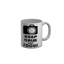 Load image into Gallery viewer, Funkydecors Keep Calm And Focus White Quotes Ceramic Coffee Mug 350 Ml Mugs
