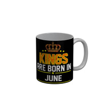 Load image into Gallery viewer, FunkyDecors Kings Are Born In February Black Birthday Quotes Ceramic Coffee Mug, 350 ml
