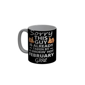 FunkyDecors Legends Are Born In May Black Birthday Quotes Ceramic Coffee Mug, 350 ml