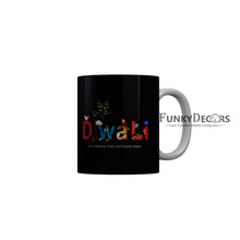 Load image into Gallery viewer, FunkyDecors Lets celebrate clean and colorful diwali Ceramic Mug, 350 ML, Multicolor
