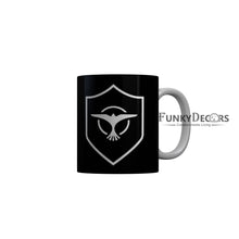 Load image into Gallery viewer, FunkyDecors Logo Black Ceramic Coffee Mug, 350 ml
